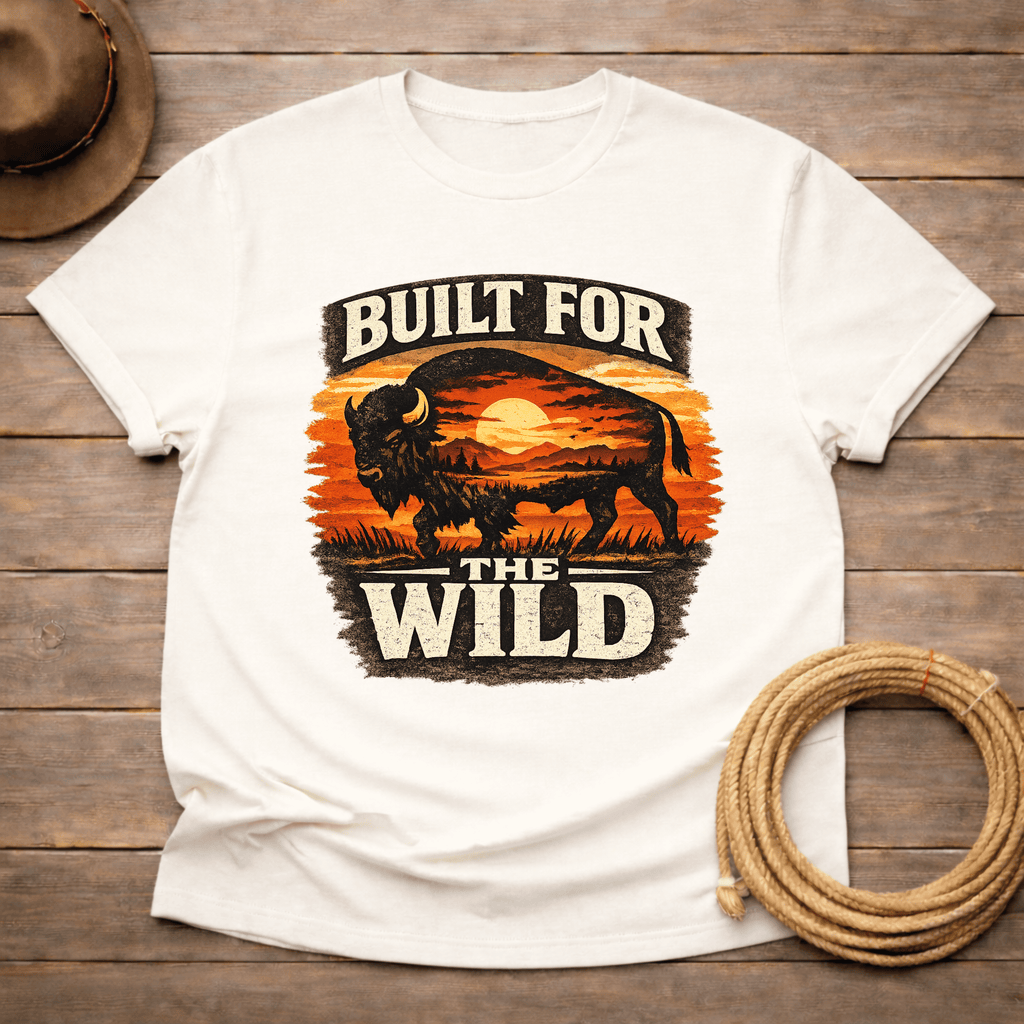 Built for the Wild Buffalo Sunset T-shirt