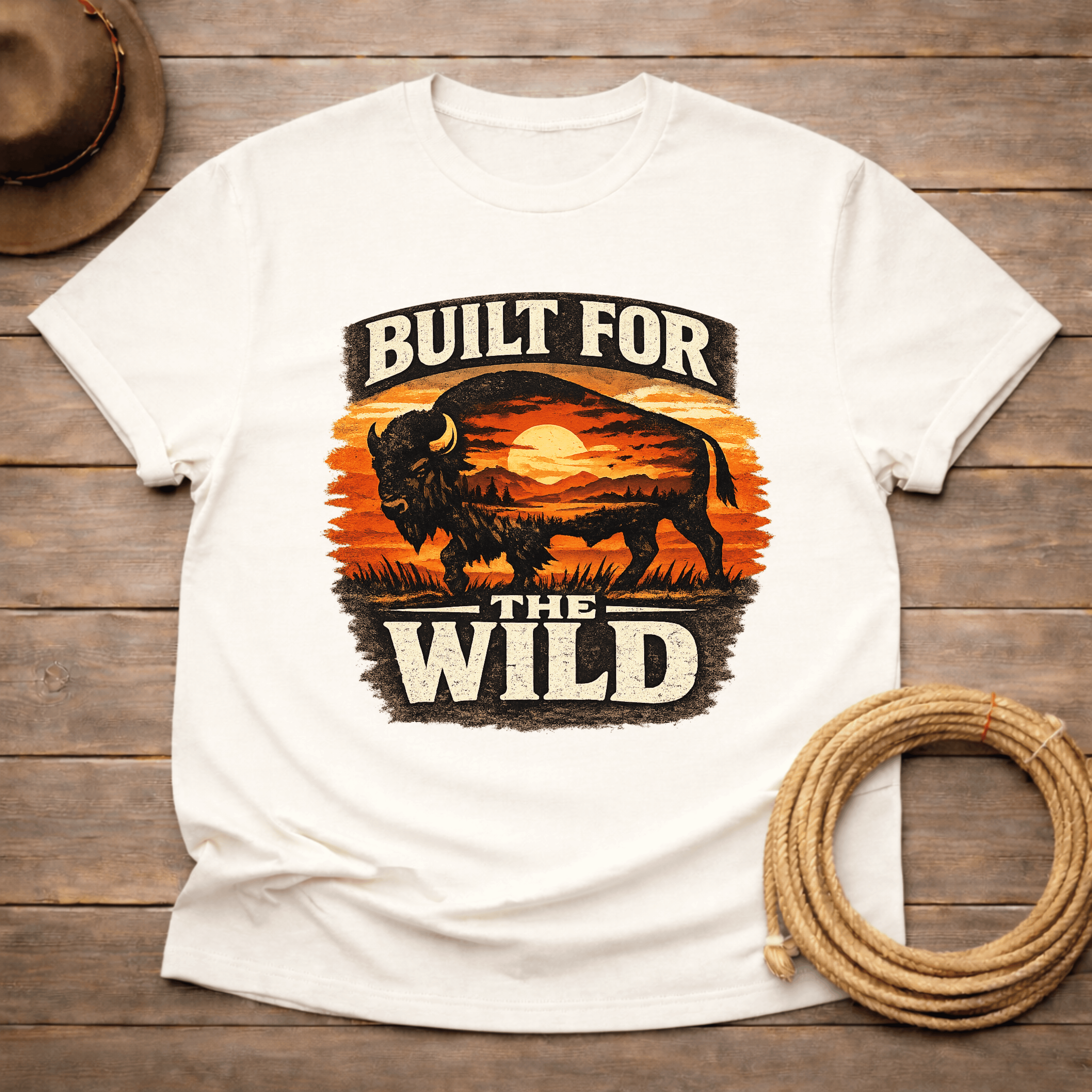 Built for the Wild Buffalo Sunset T-shirt