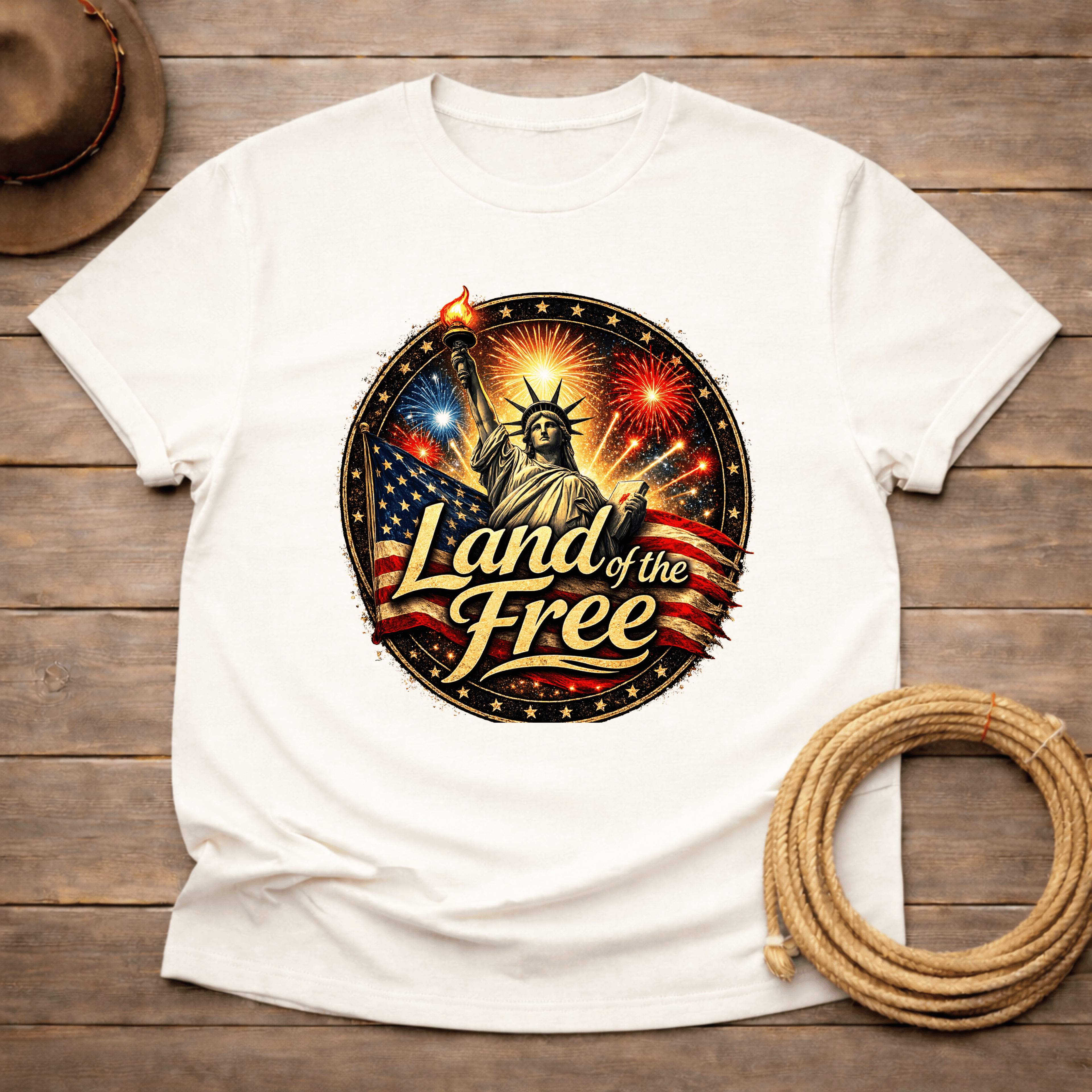Land of the Free Patriotic T-shirt