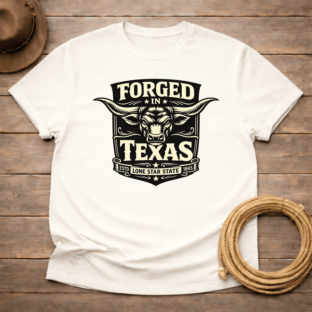 Forged in Texas Longhorn Badge T-shirt