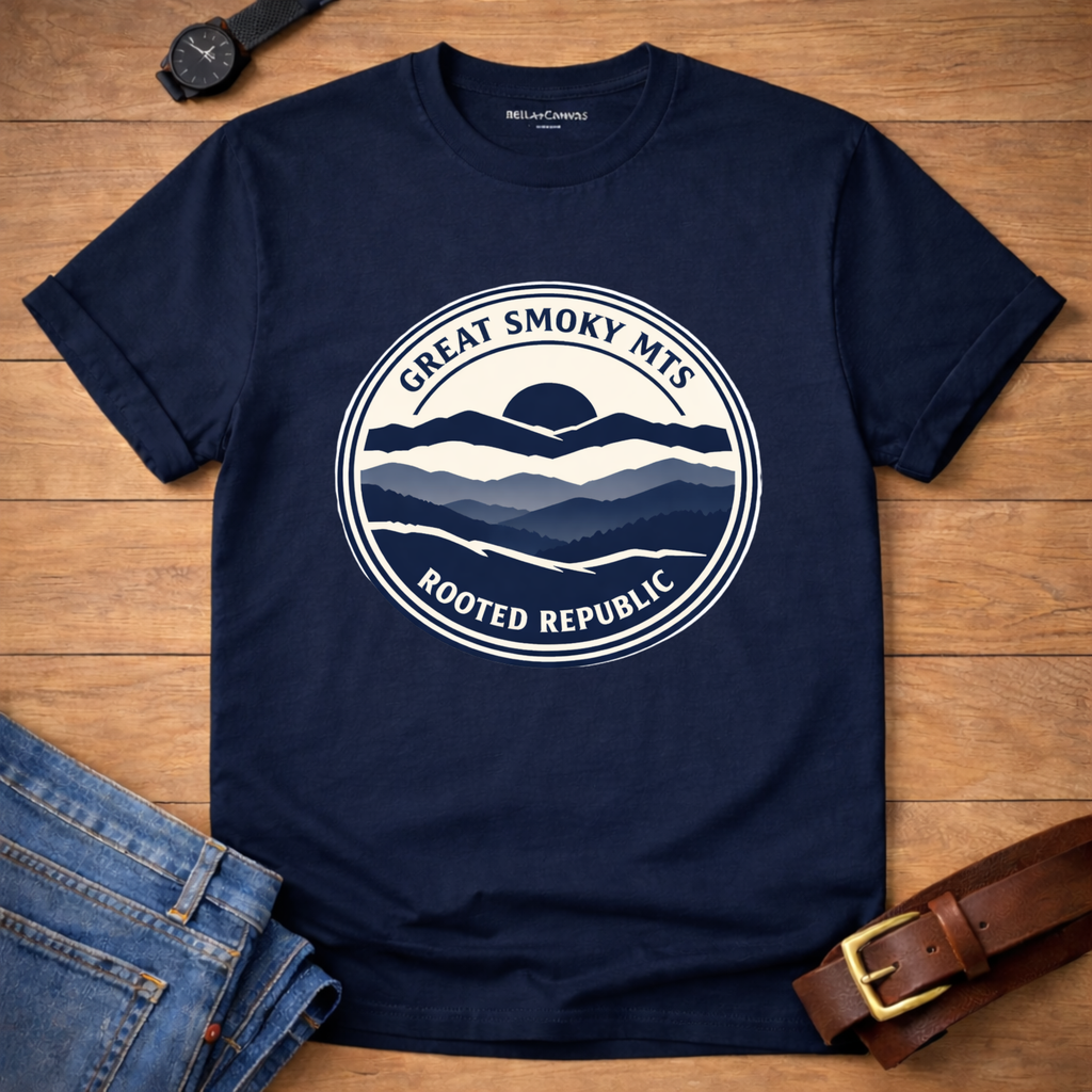 Great Smokey Mts Badge T-shirt