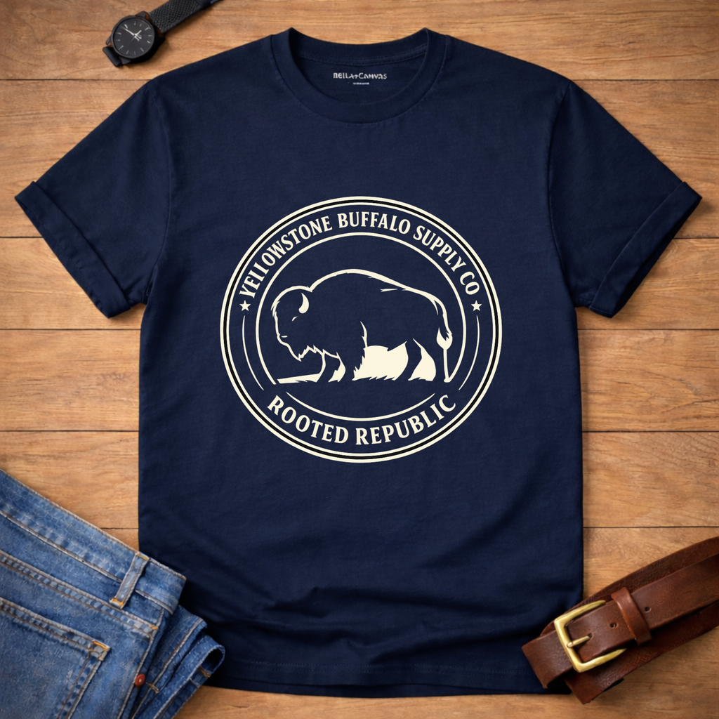 Yellowstone Buffalo Supply Badge T-shirt