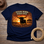 Texas Born Longhorn Sunset T-shirt