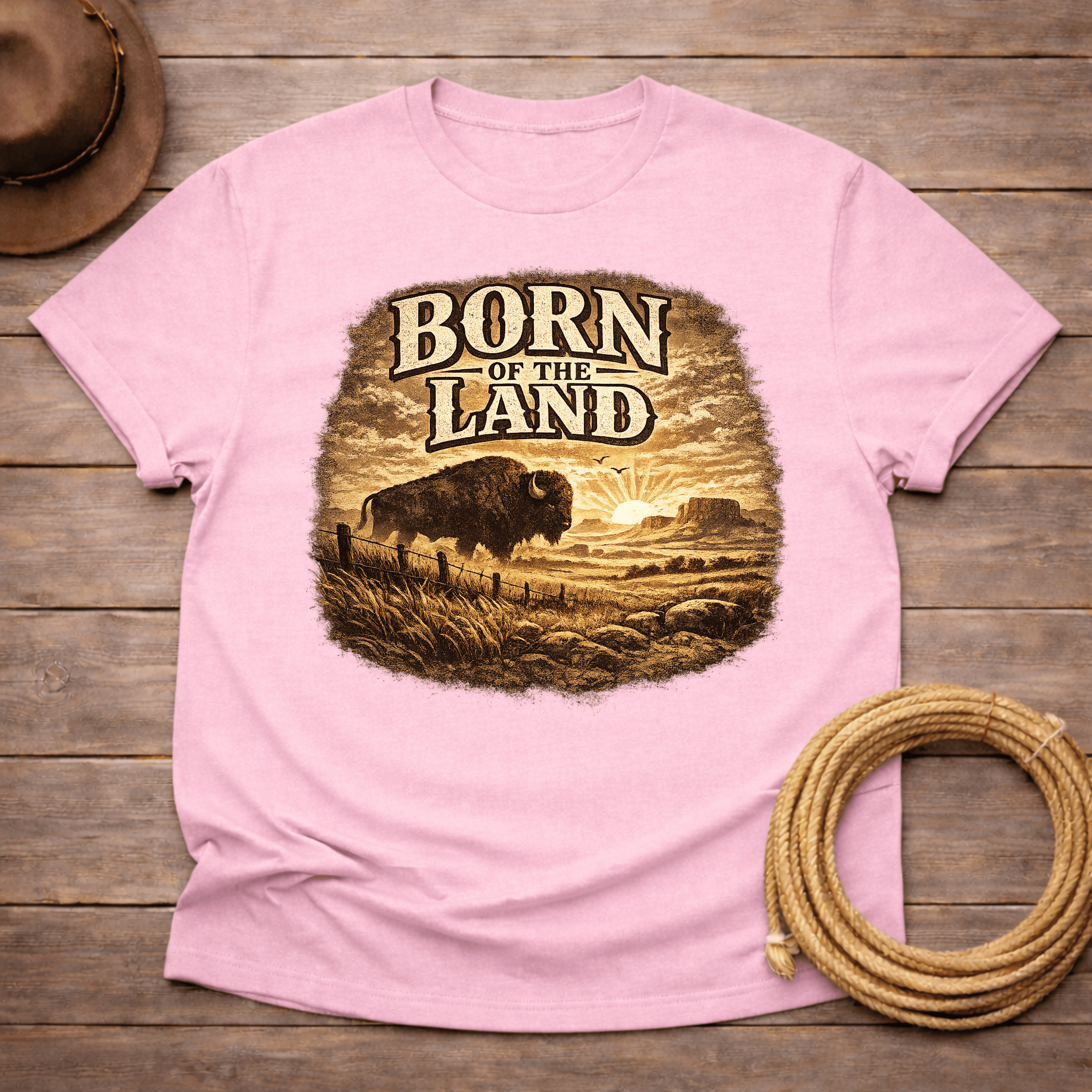 Born of the Land Buffalo T-shirt