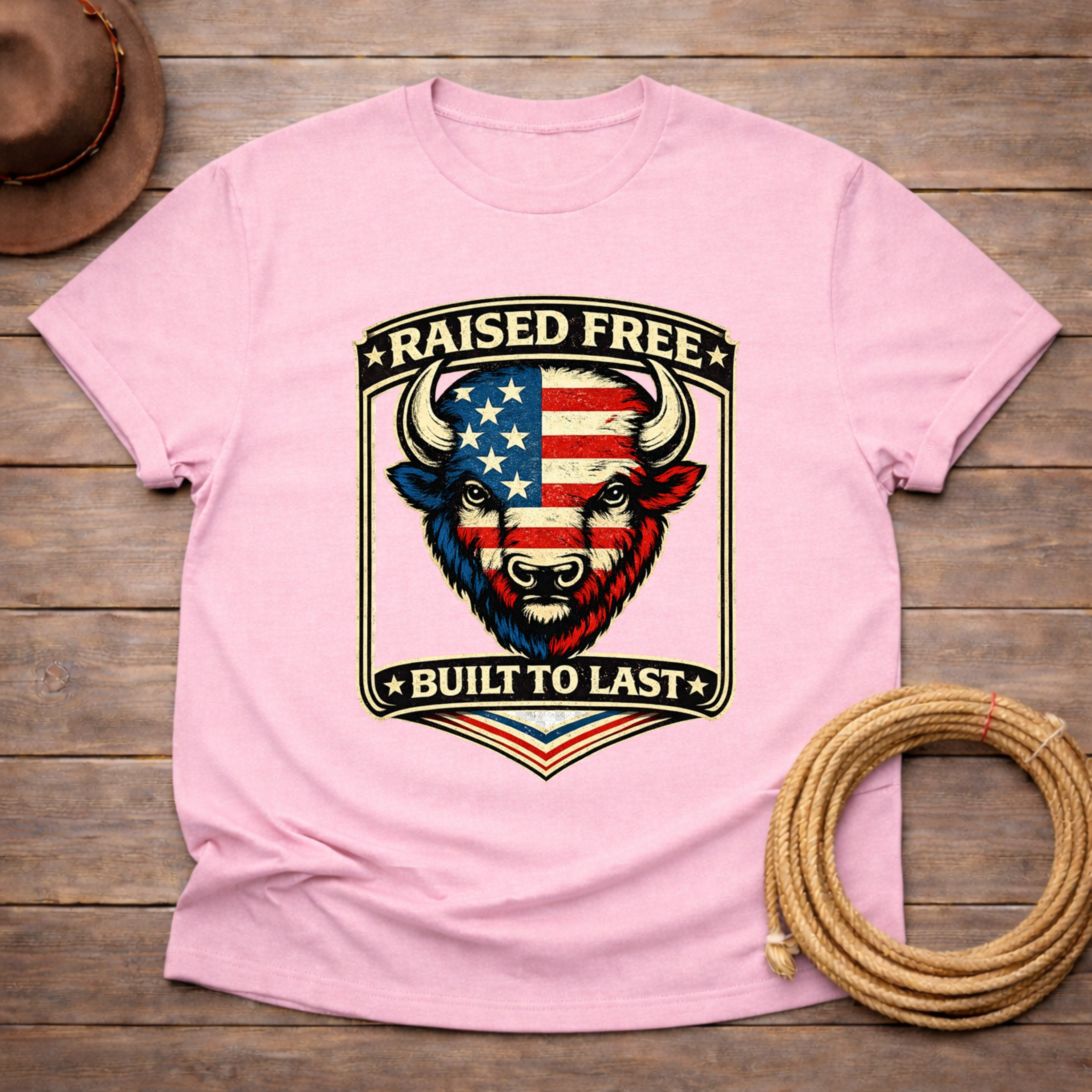 Raised Free Built to Last T-shirt