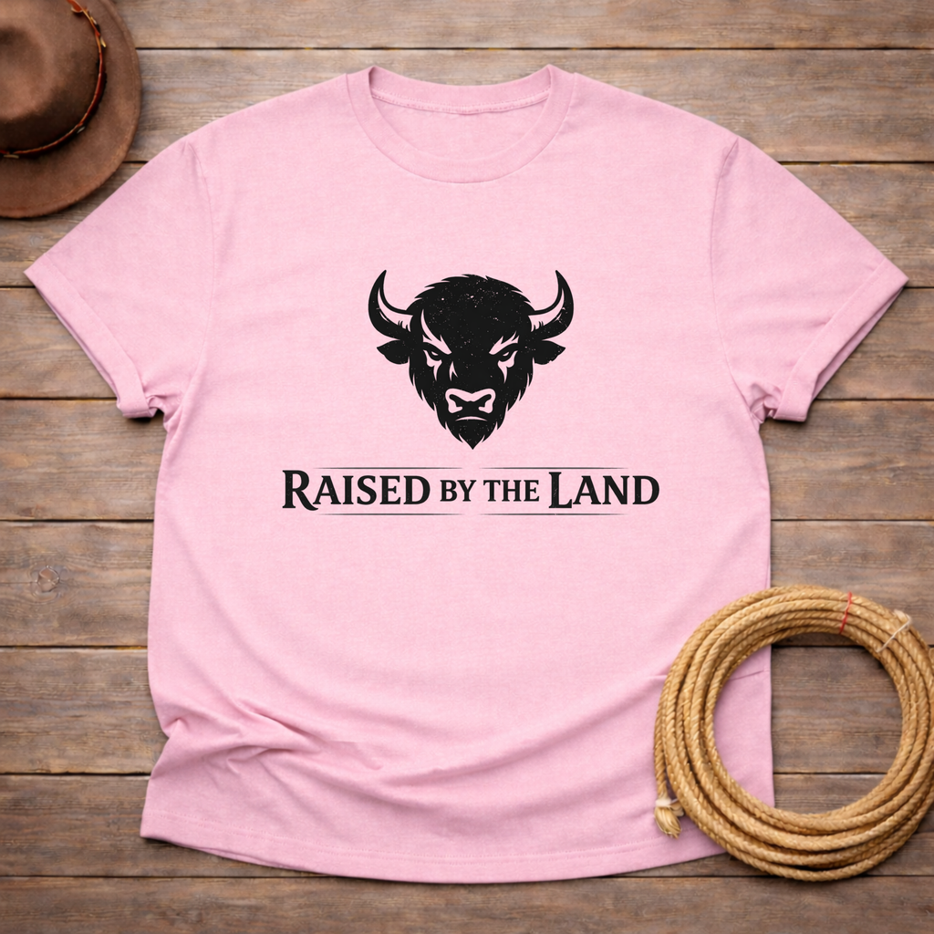 Raised by the Land Buffalo Head T-shirt