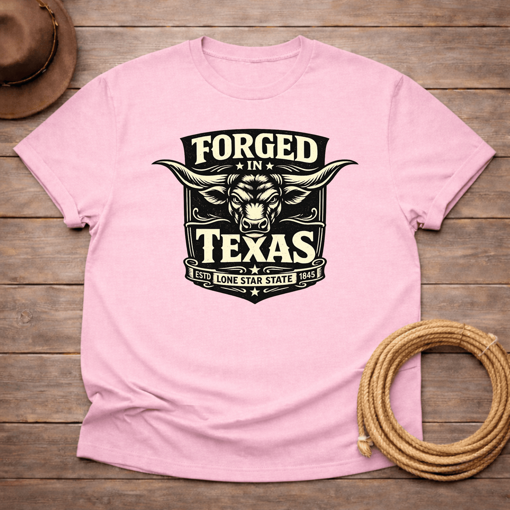 Forged in Texas Longhorn Badge T-shirt