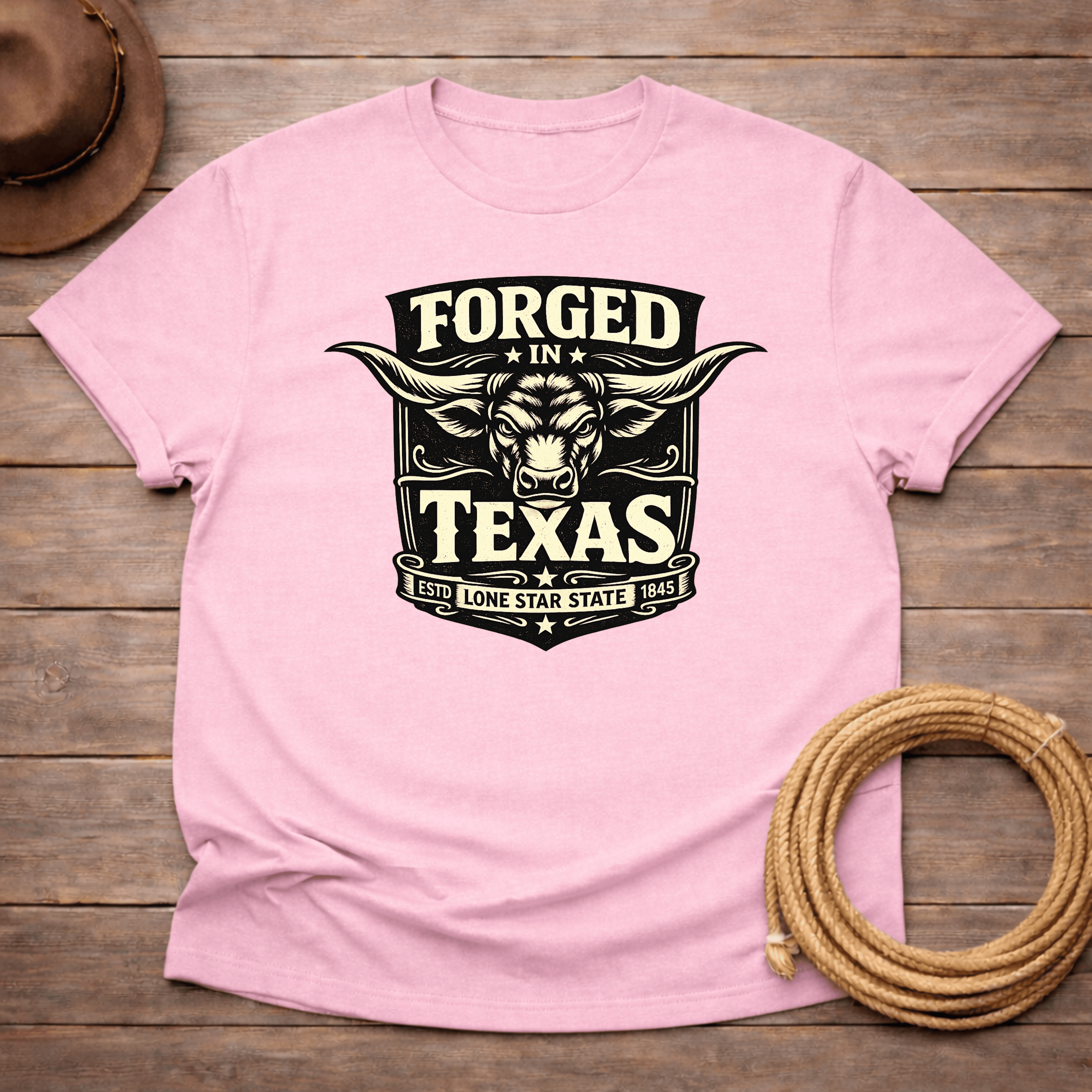 Forged in Texas Longhorn Badge T-shirt