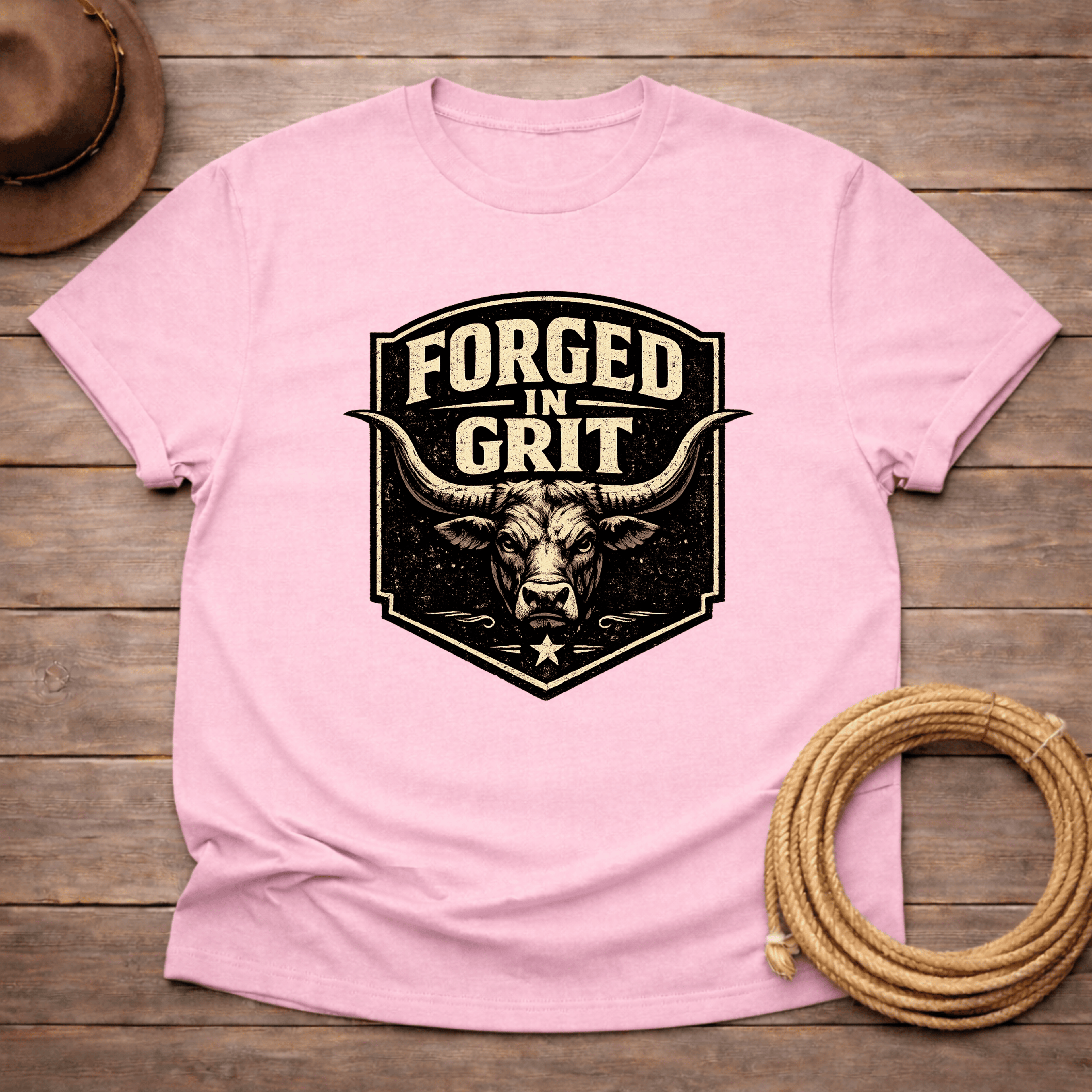 Forged in Grit Longhorn T-shirt
