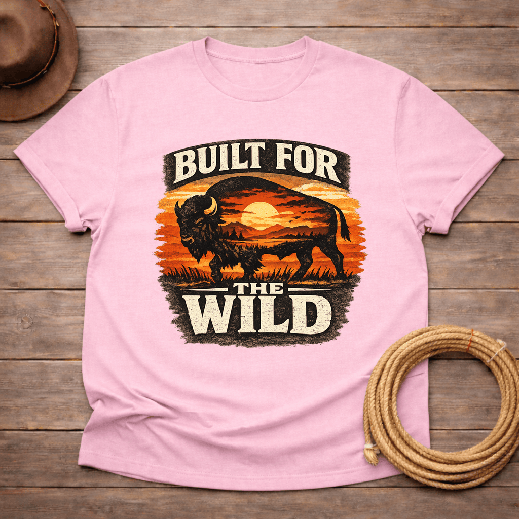 Built for the Wild Buffalo Sunset T-shirt