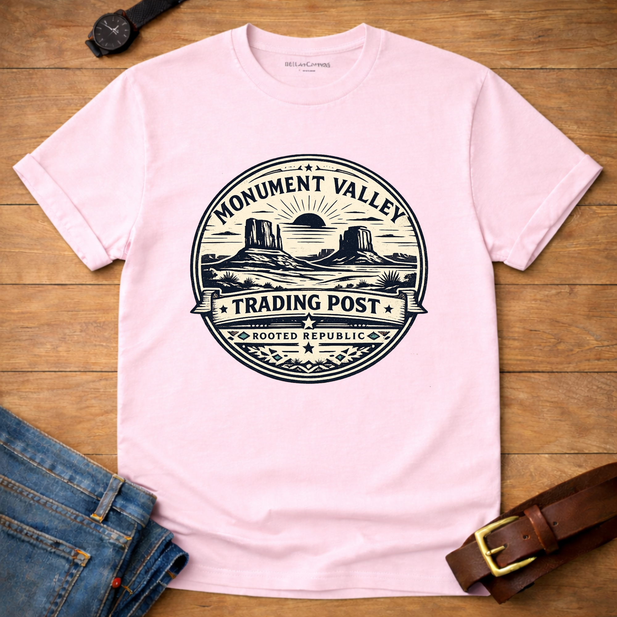 Momument Valley Trading Post Badge T-shirt