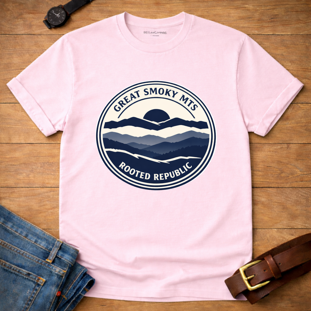 Great Smokey Mts Badge T-shirt