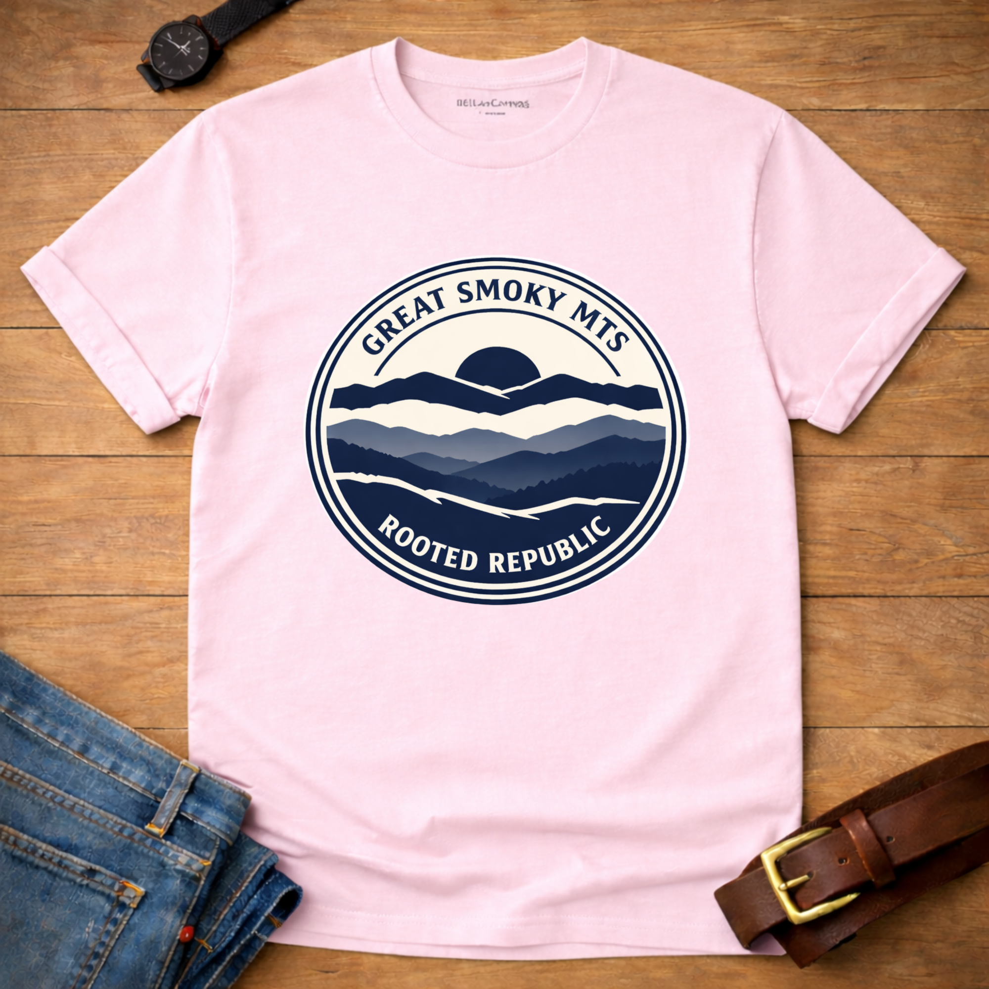 Great Smokey Mts Badge T-shirt