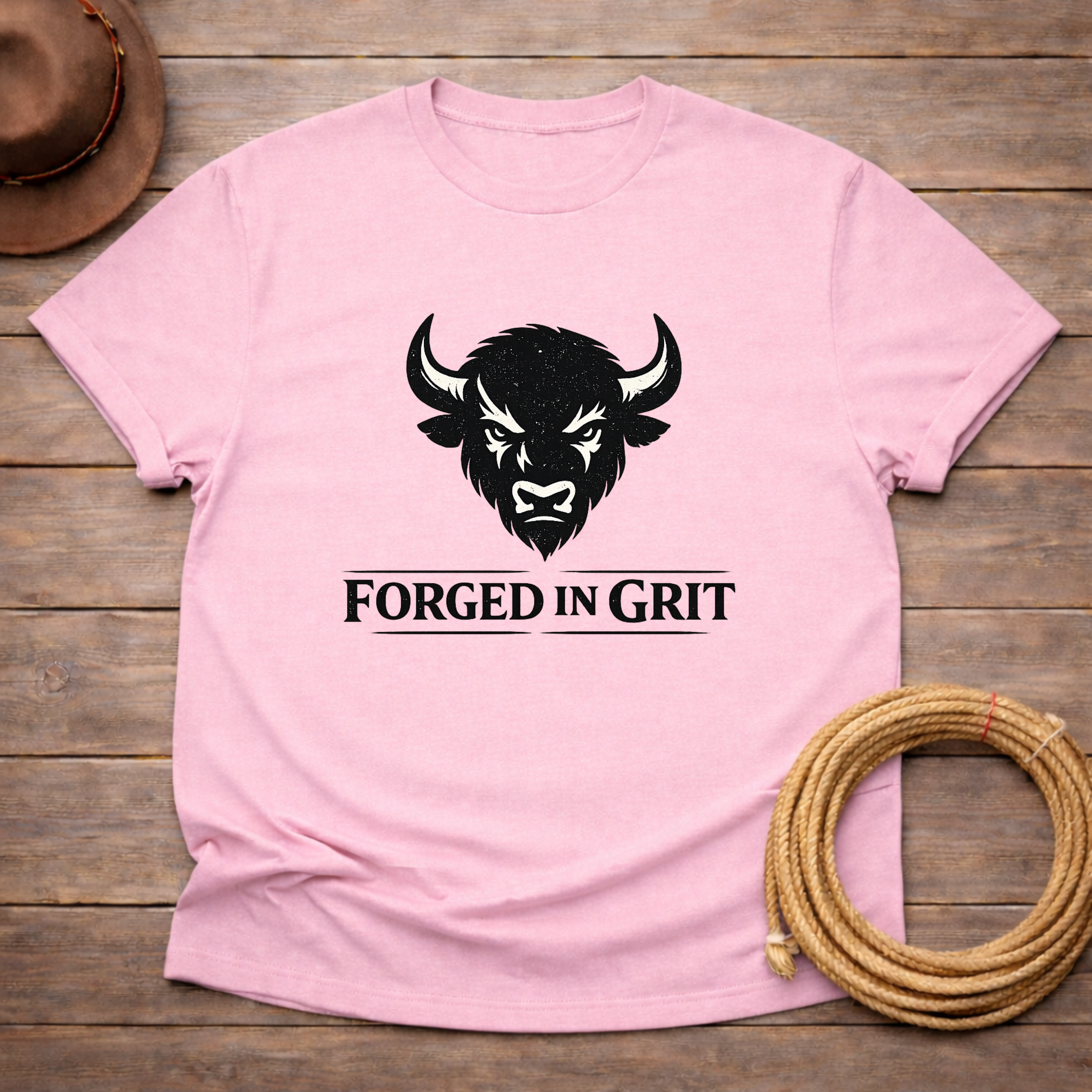 Forged in Grit Buffalo Head T-shirt
