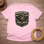Roam Free Stay Wild Buffalo Head T-shirt