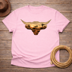 Longhorn Oil Rig Sunset T-shirt