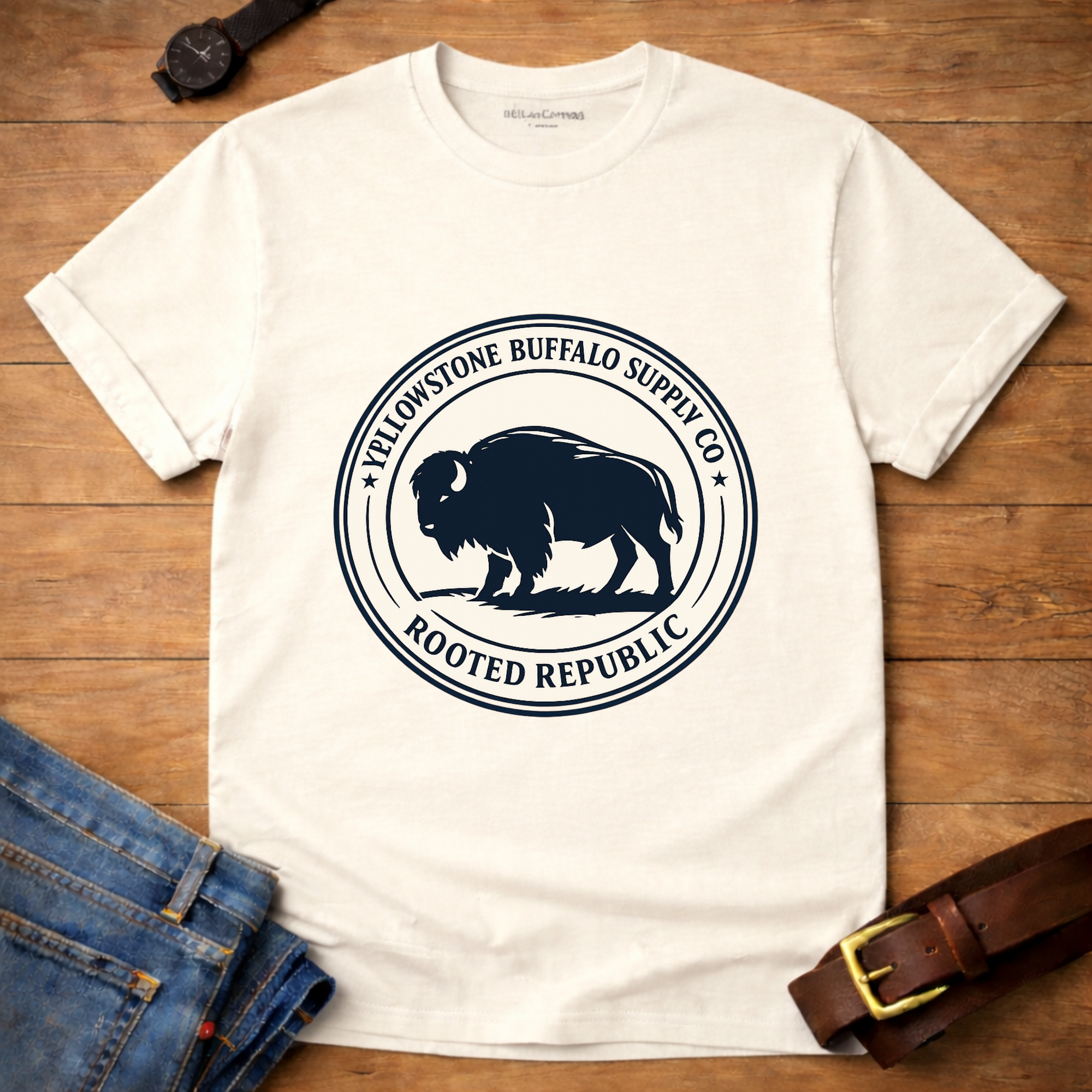 Yellowstone Buffalo Supply Badge T-shirt