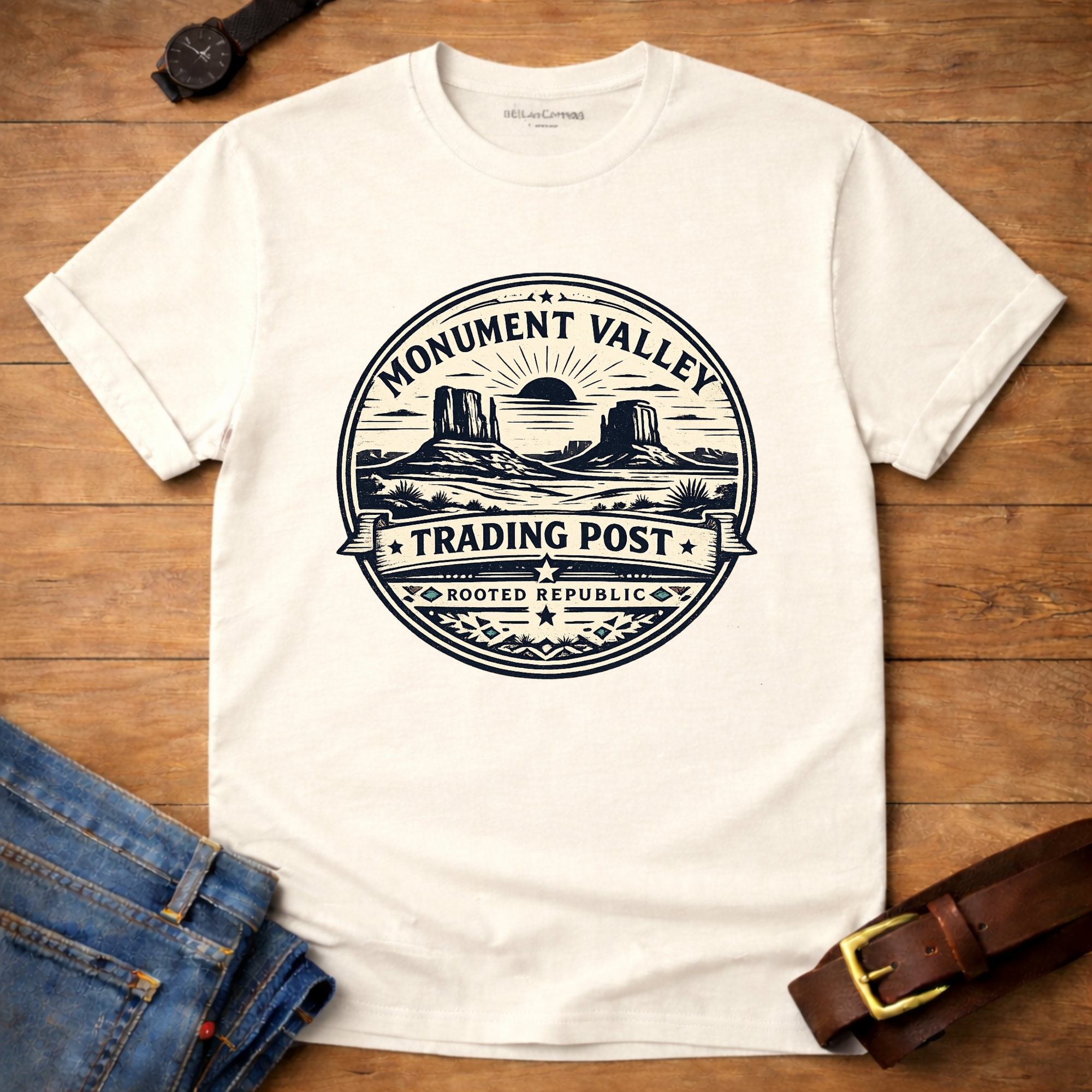 Momument Valley Trading Post Badge T-shirt