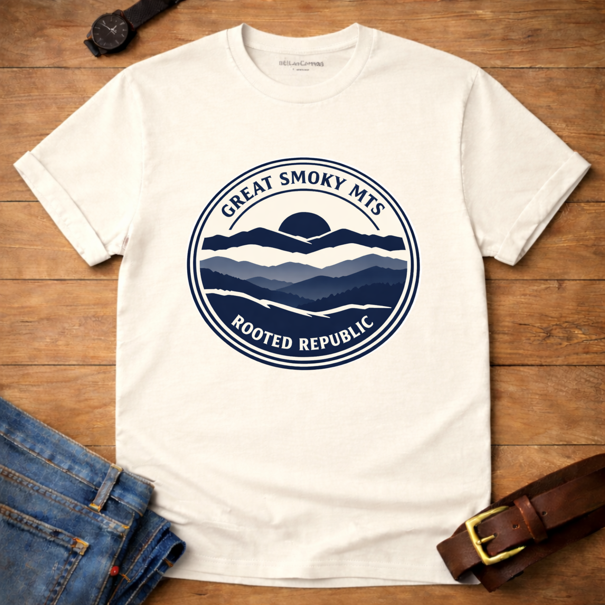 Great Smokey Mts Badge T-shirt