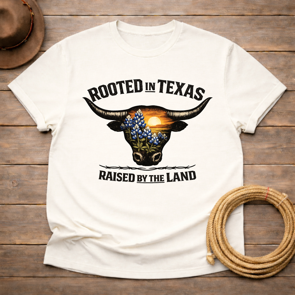 Rooted in Texas Bluebonnets T-shirt