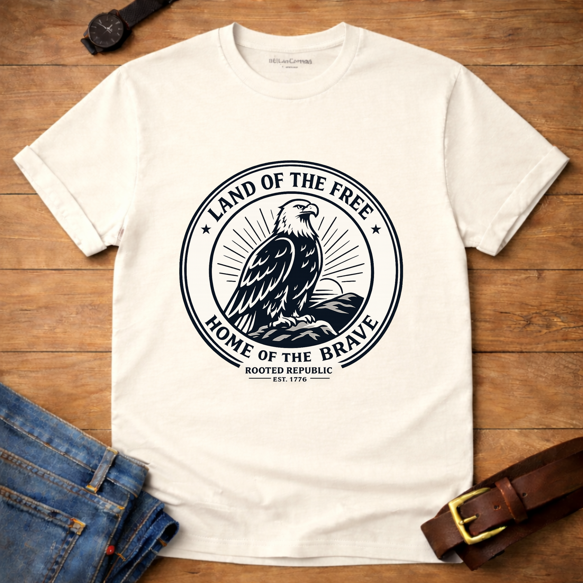 Land of the Free Badge T-shirt