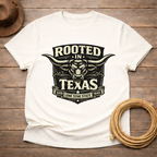 Rooted in Texas Longhorn Badge T-shirt