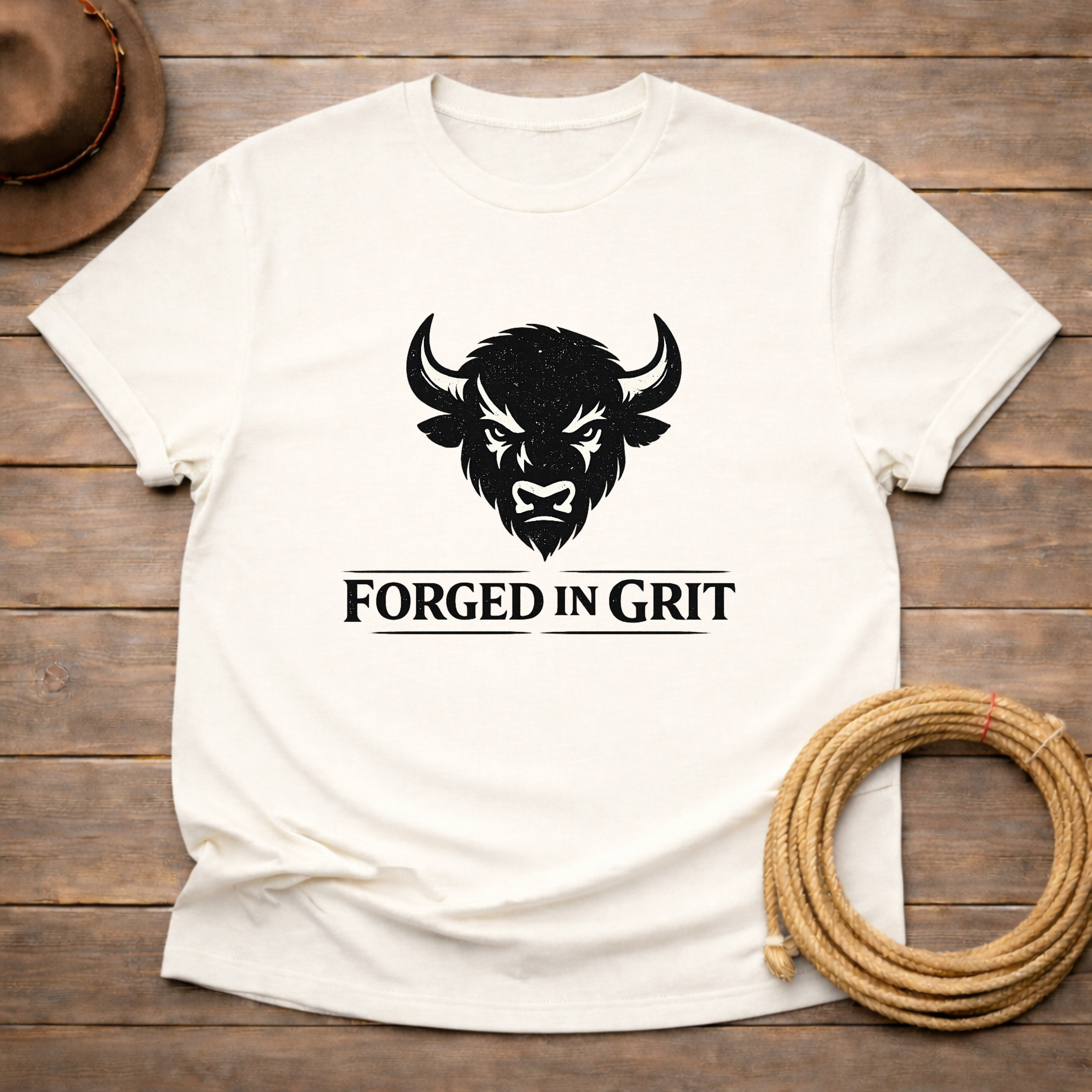 Forged in Grit Buffalo Head T-shirt