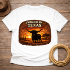 Forged in Texas Longhorn Sunset T-shirt