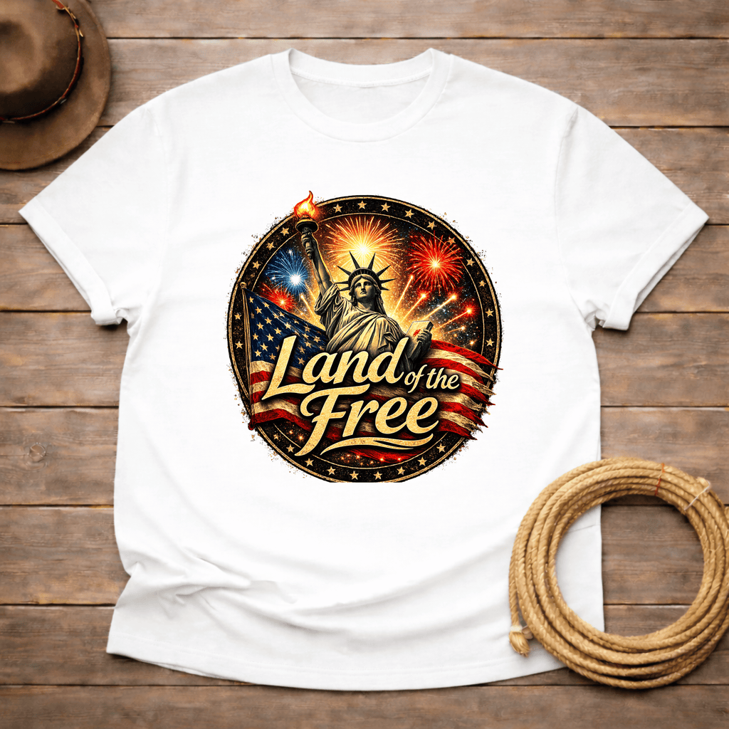 Land of the Free Patriotic T-shirt