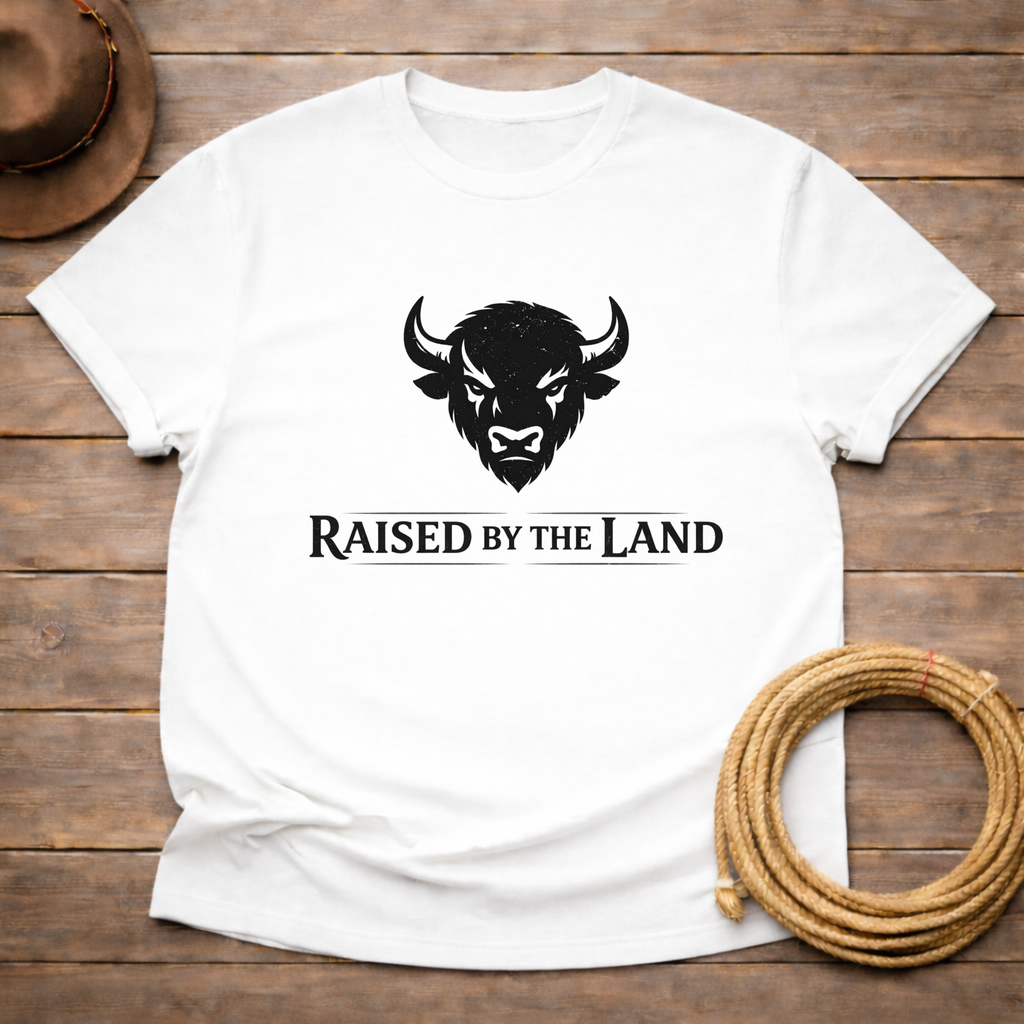 Raised by the Land Buffalo Head T-shirt