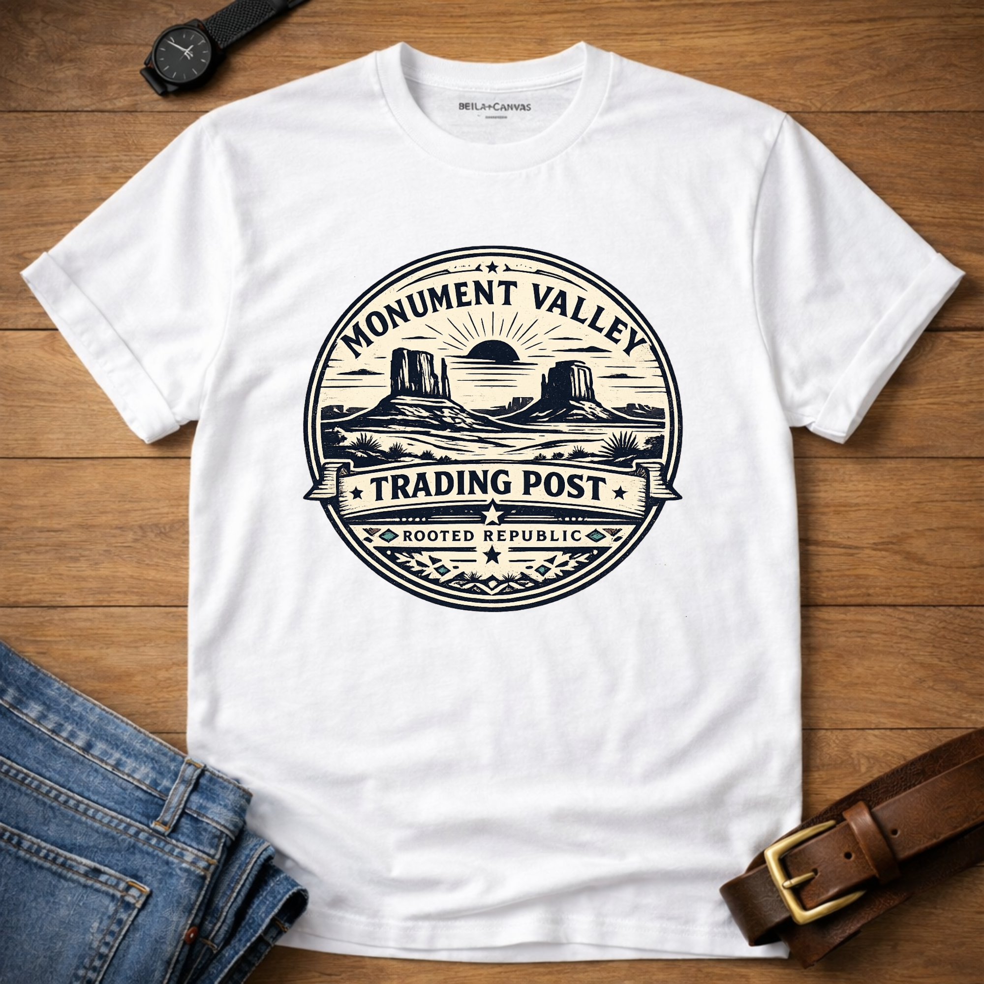 Momument Valley Trading Post Badge T-shirt