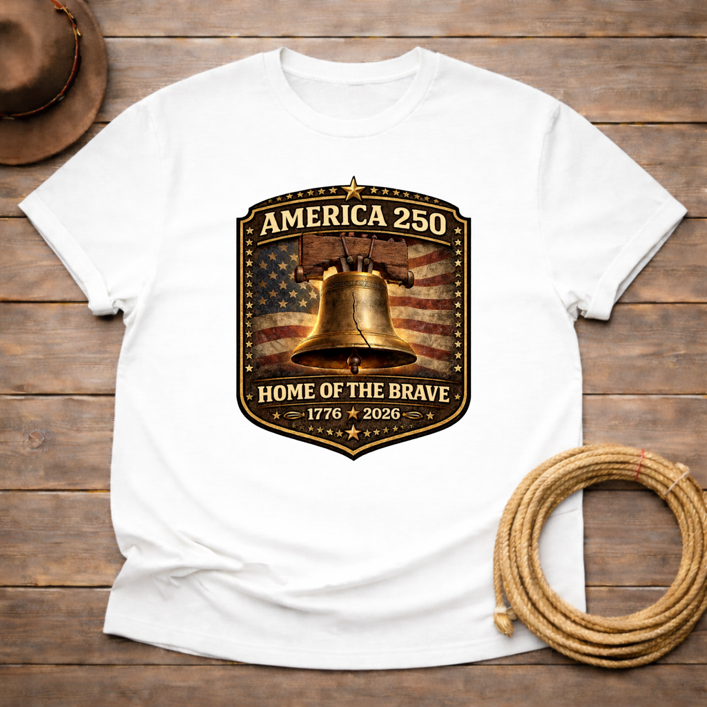 Home of the Brave Liberty Bell t-shirt
