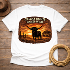 Texas Born Longhorn Sunset T-shirt