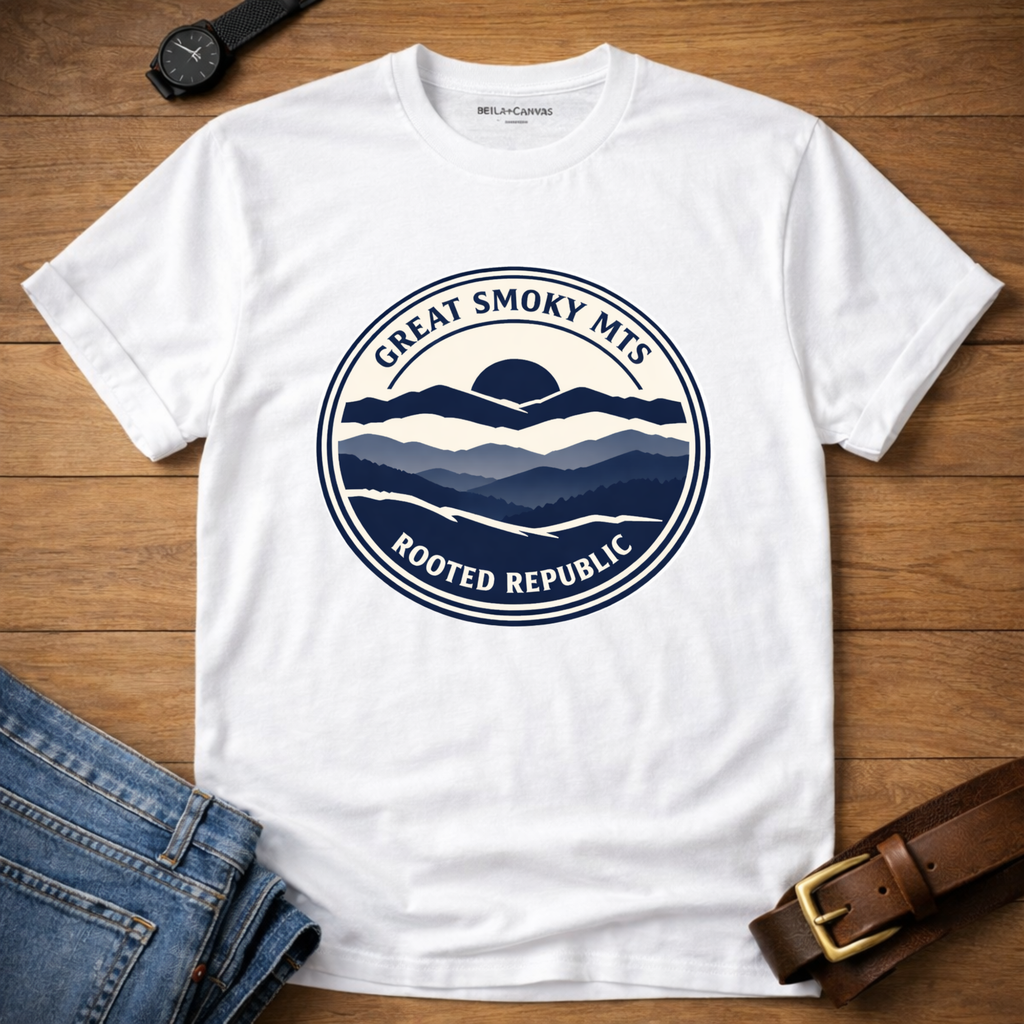 Great Smokey Mts Badge T-shirt