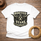 Rooted in Texas Longhorn Badge T-shirt