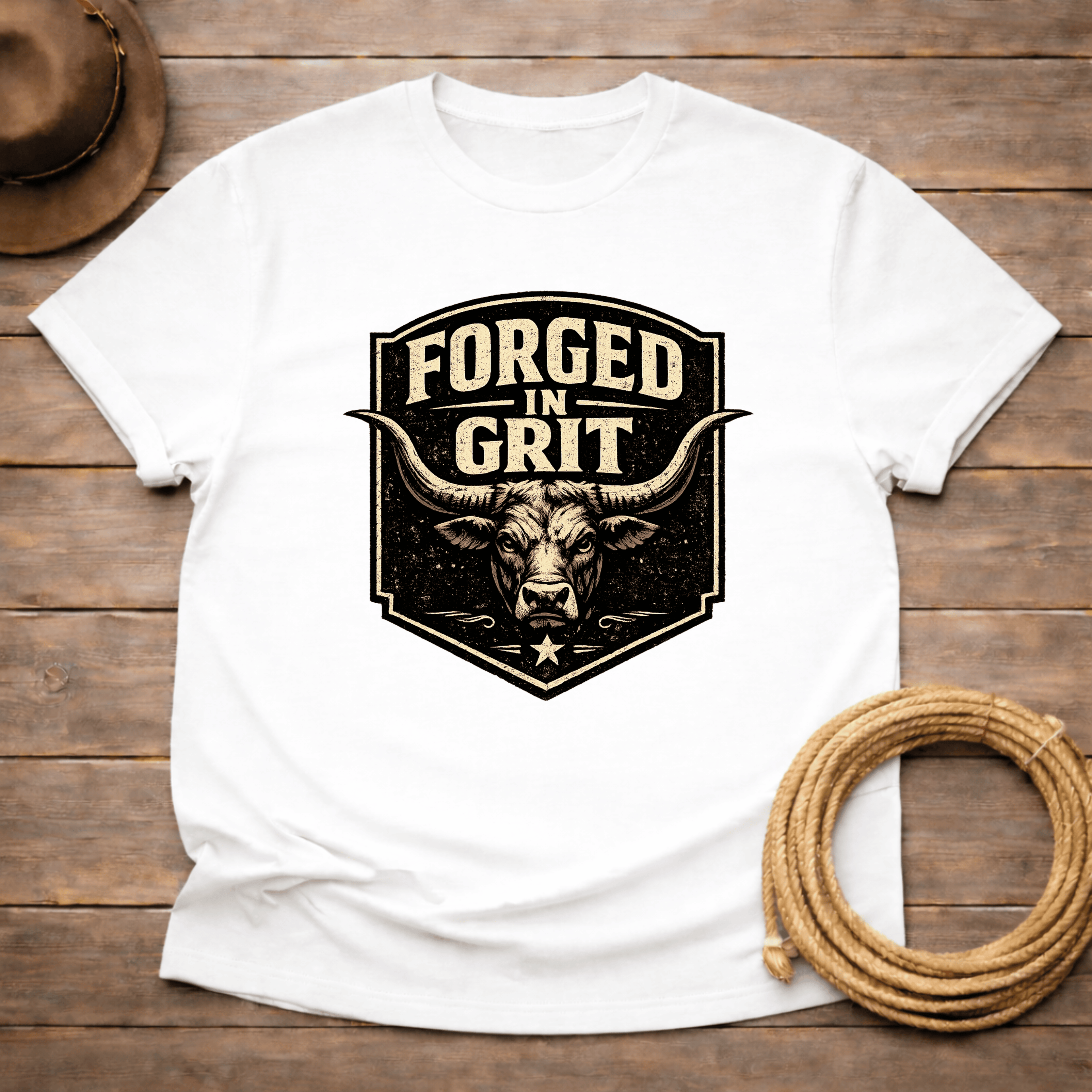 Forged in Grit Longhorn T-shirt