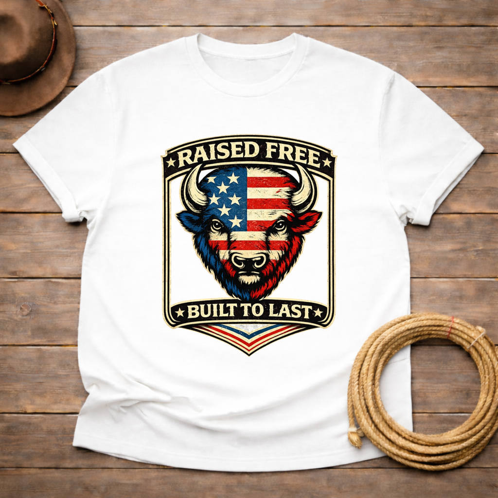 Raised Free Built to Last T-shirt