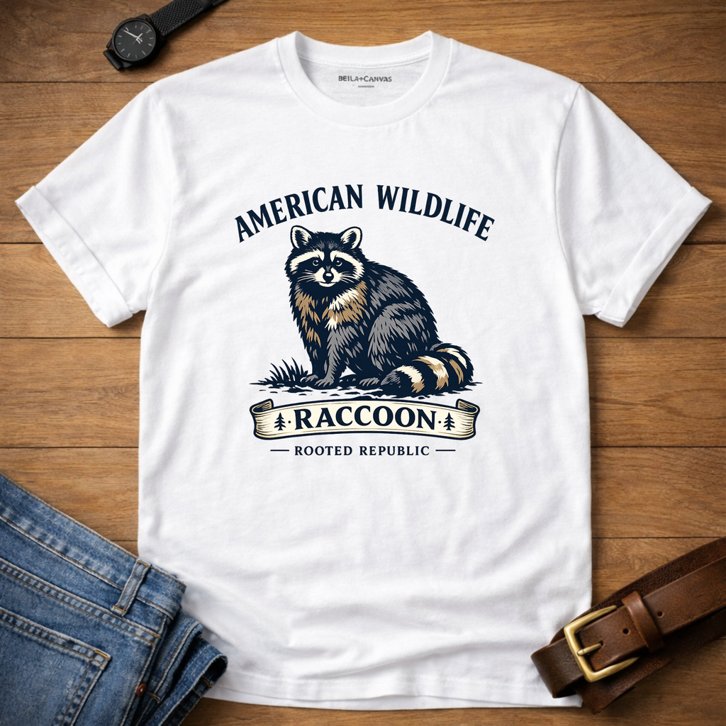 American Wildlife Raccoon T-shirt
