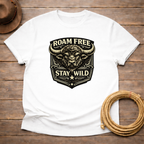 Roam Free Stay Wild Buffalo Head T-shirt