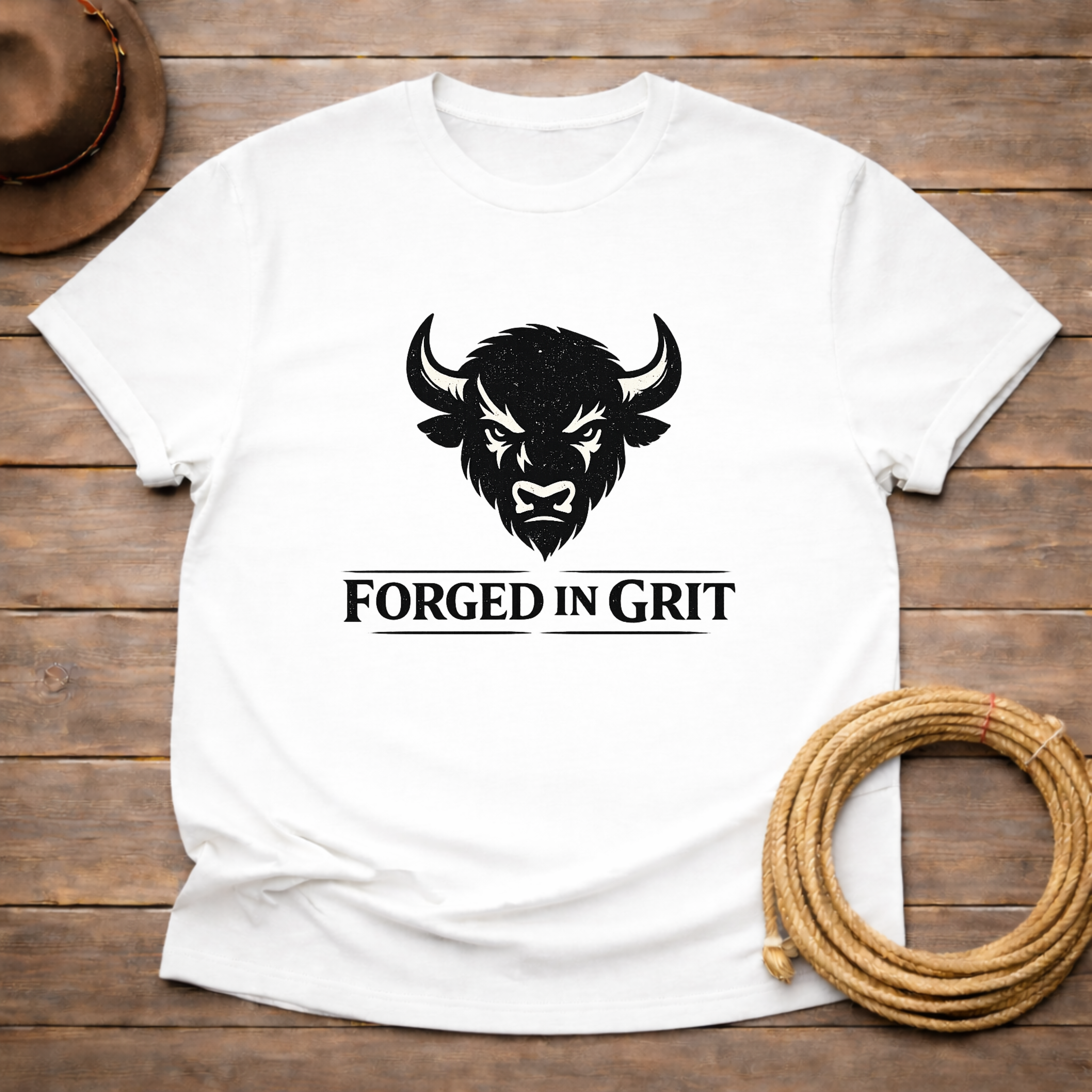 Forged in Grit Buffalo Head T-shirt