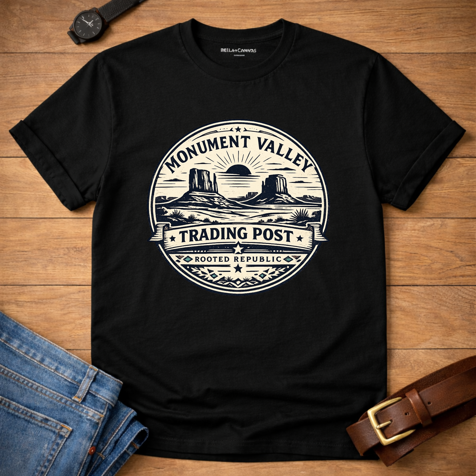 Momument Valley Trading Post Badge T-shirt