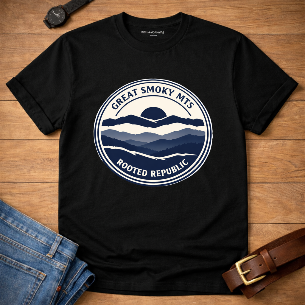 Great Smokey Mts Badge T-shirt
