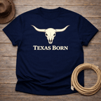 Texas Born Longhorn Skull T-shirt