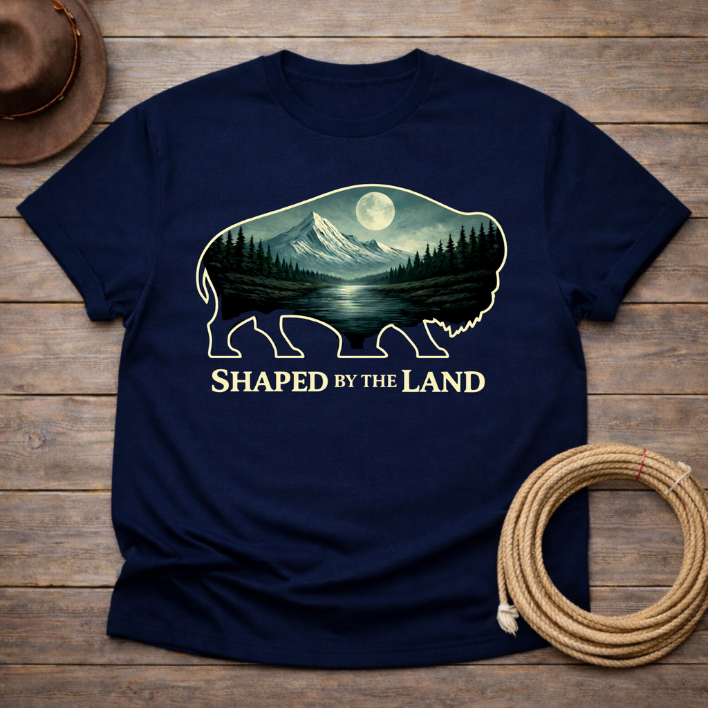 Shaped by the Land Buffalo Moon T-shirt