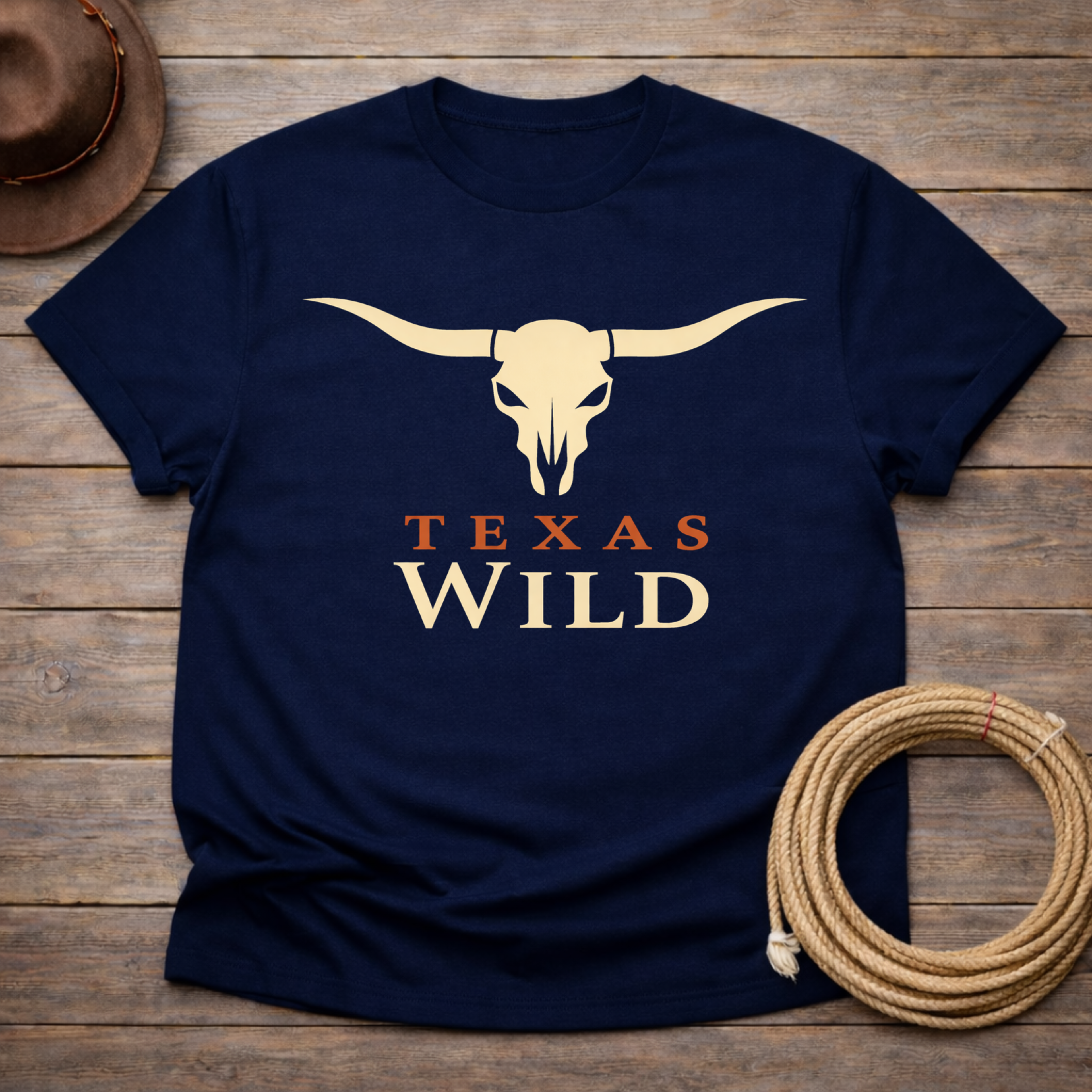 Texas Wild Longhorn Skull T-shirt