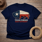 Texas Forged Built Different Buffalo Texas Flag T-shirt