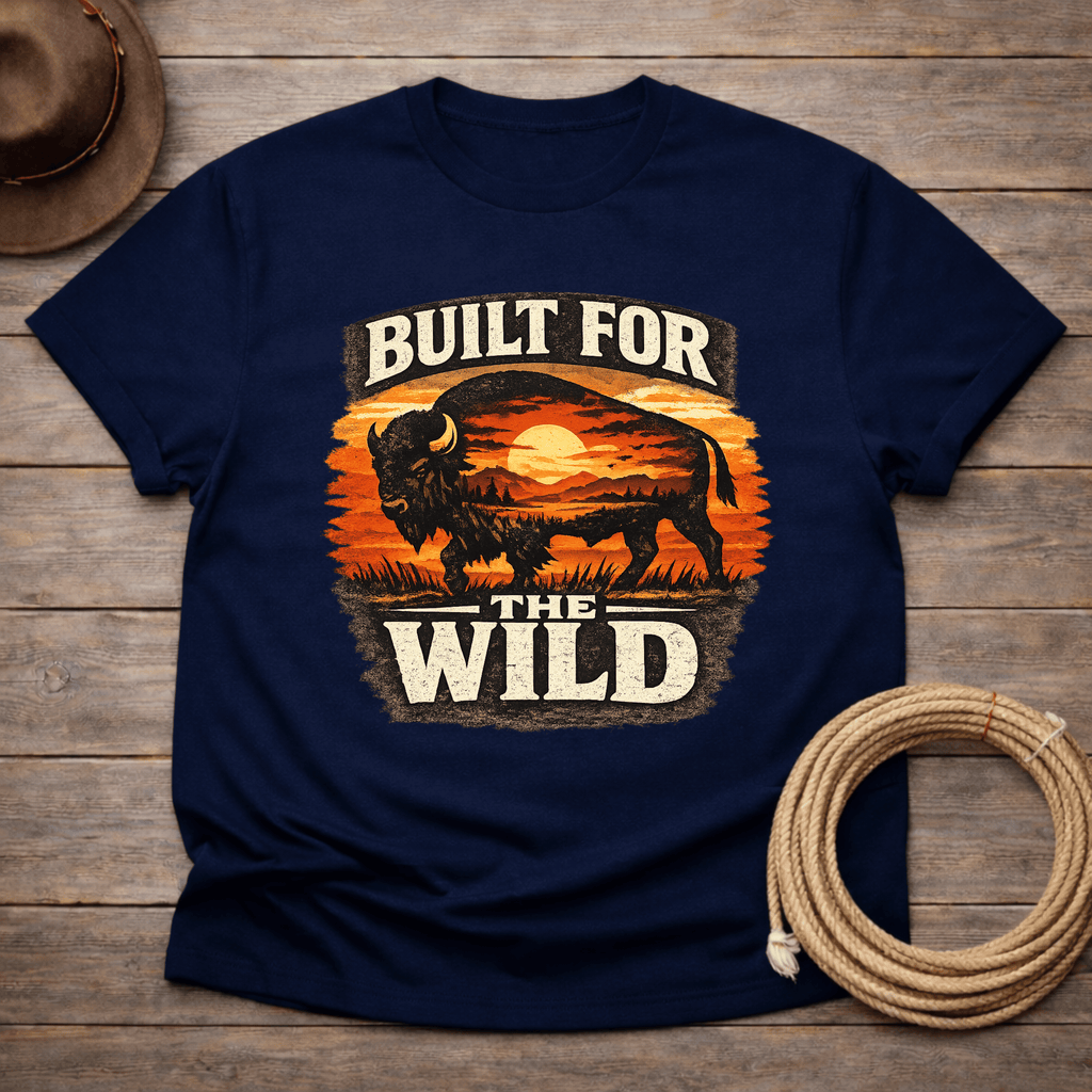 Built for the Wild Buffalo Sunset T-shirt