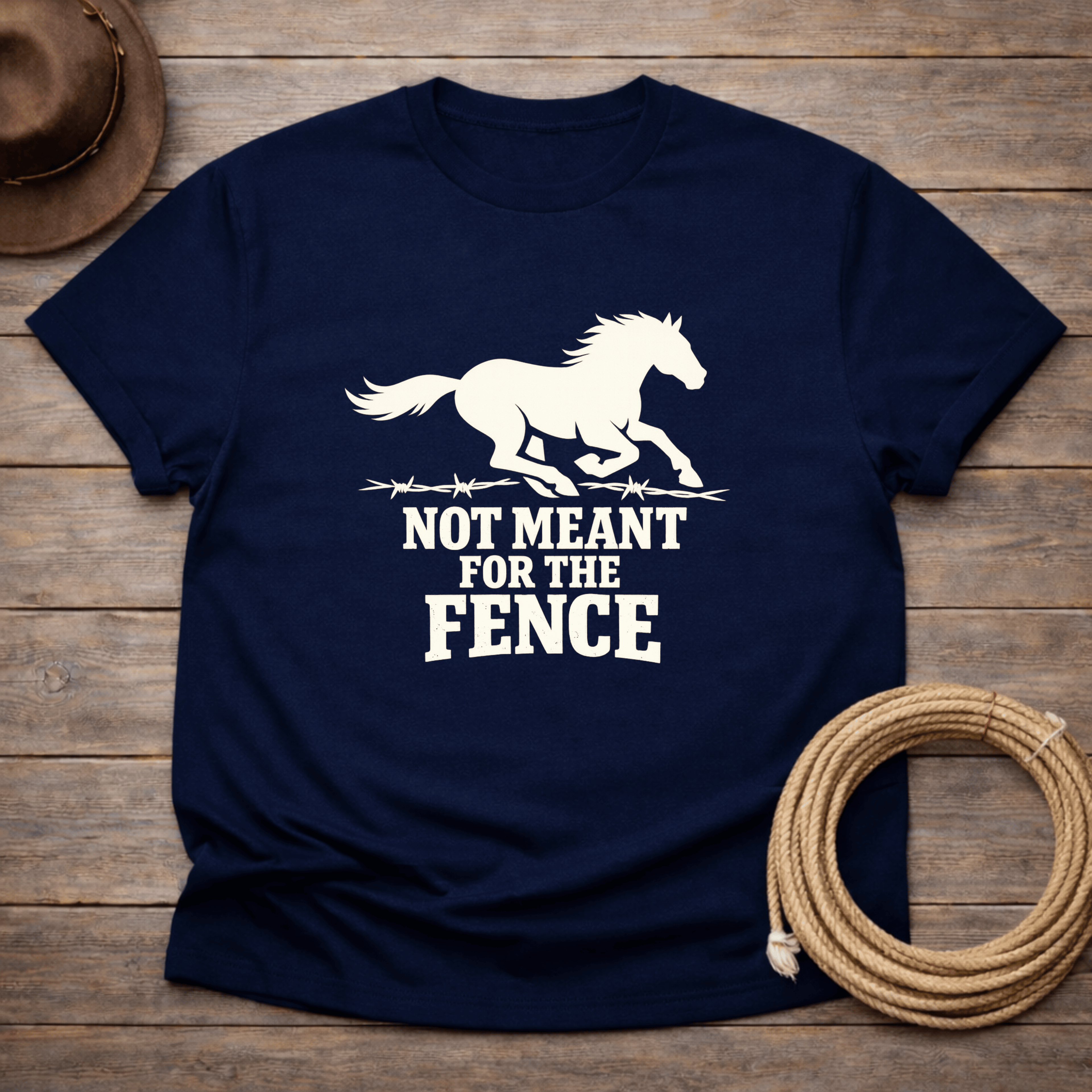 Not Meant for the Fence Mustang T-shirt