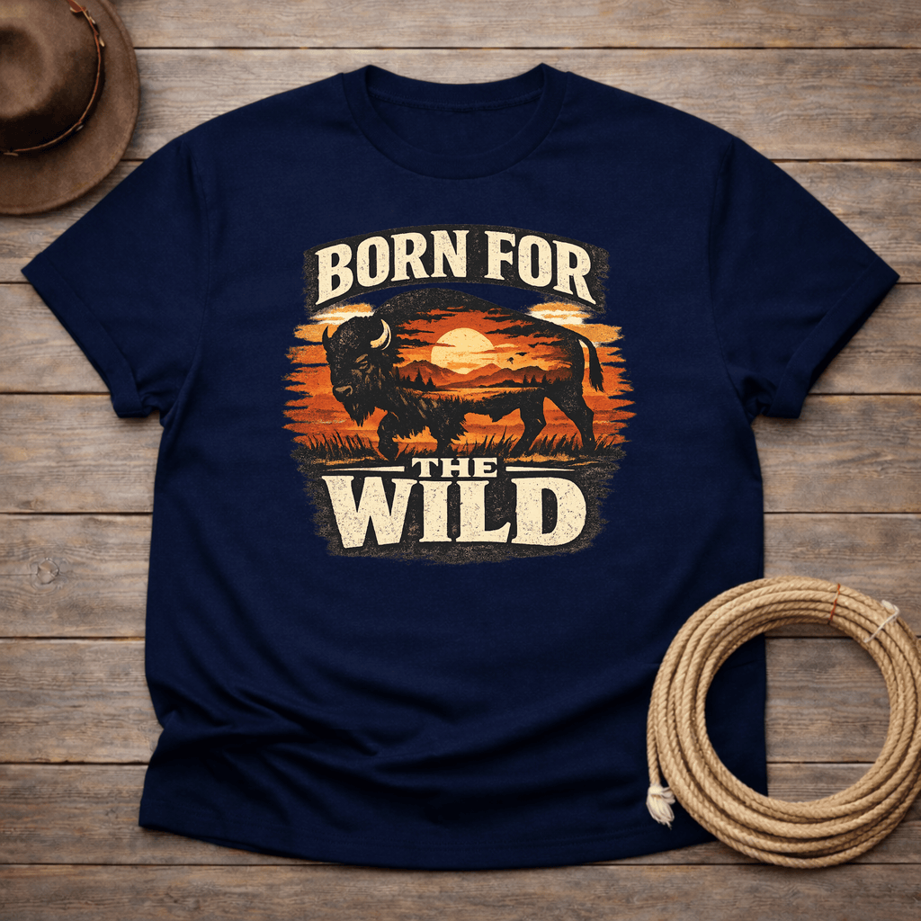Born for the Wild Buffalo Sunset T-shirt