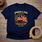 American 250 Land of the Free Flag T-shirt